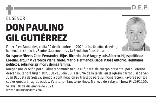DON PAULINO GIL GUTIÉRREZ