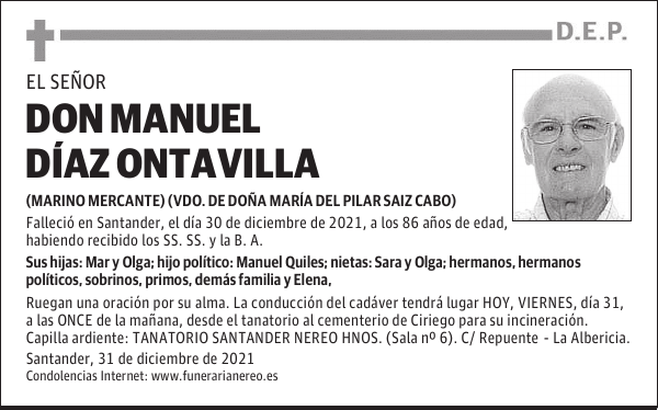 DON MANUEL DÍAZ ONTAVILLA