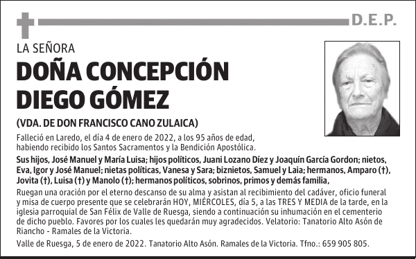 DOÑA CONCEPCIÓN DIEGO GÓMEZ