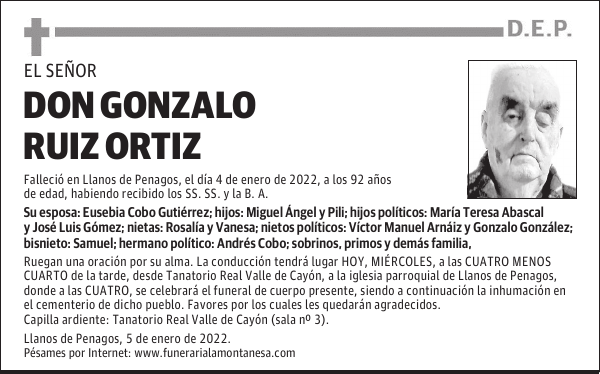 DON GONZALO RUIZ ORTIZ