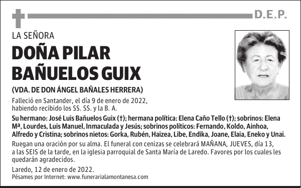DOÑA PILAR BAÑUELOS GUIX