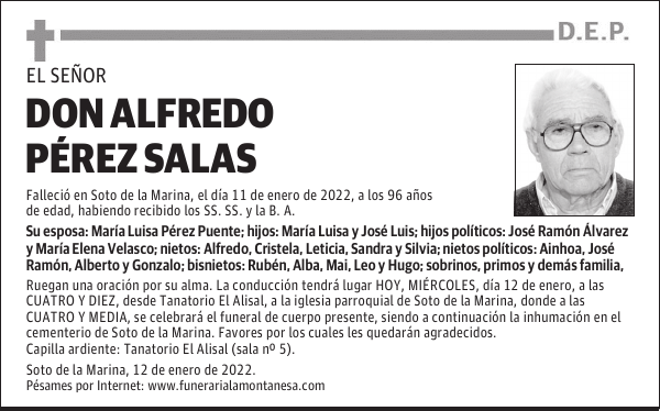 DON ALFREDO PÉREZ SALAS