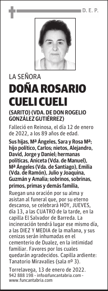 DOÑA ROSARIO CUELI CUELI