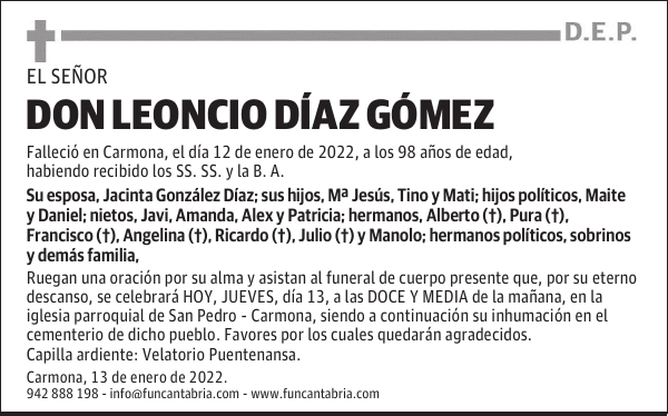 DON LEONCIO DÍAZ GÓMEZ