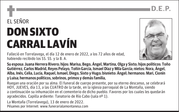 DON SIXTO CARRAL LAVÍN