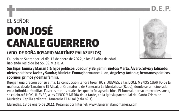 DON JOSÉ CANALE GUERRERO