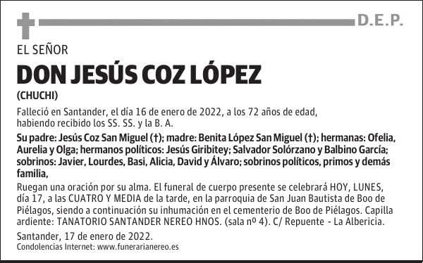 DON JESÚS COZ LÓPEZ