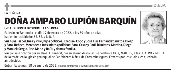 DOÑA AMPARO LUPIÓN BARQUÍN