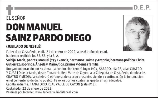 DON MANUEL SAINZ PARDO DIEGO
