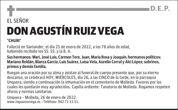 DON AGUSTÍN RUIZ VEGA