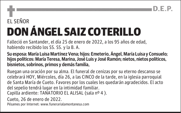 DON ÁNGEL SAIZ COTERILLO