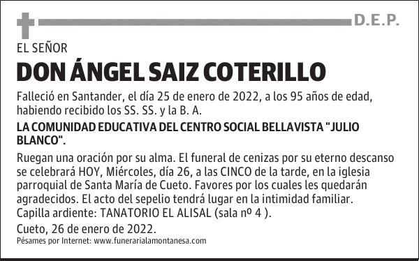 DON ÁNGEL SAIZ COTERILLO