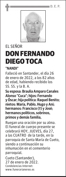 DON FERNANDO DIEGO TOCA