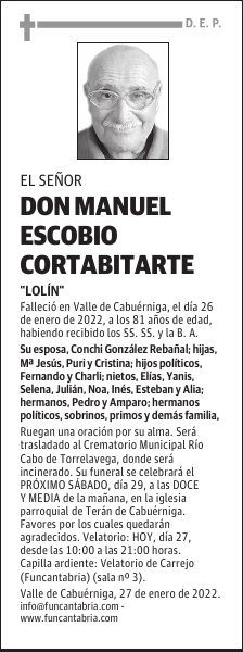 DON MANUEL ESCOBIO CORTABITARTE