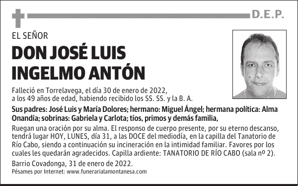DON JOSÉ LUIS INGELMO ANTÓN