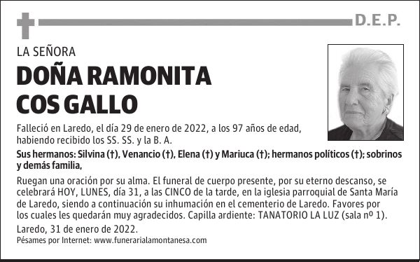 DOÑA RAMONITA COS GALLO