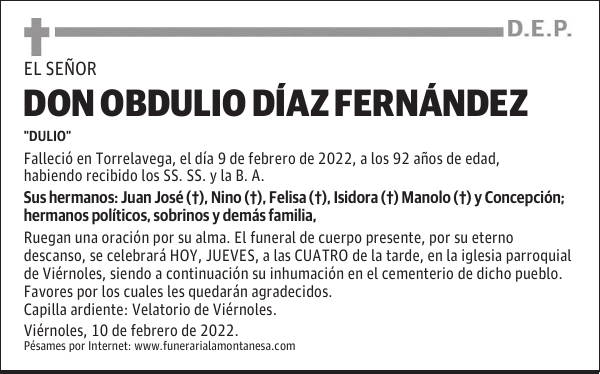 DON OBDULIO DÍAZ FERNÁNDEZ