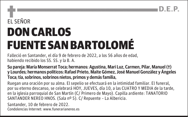 DON CARLOS FUENTE SAN BARTOLOMÉ