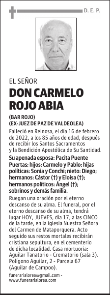 DON CARMELO ROJO ABIA