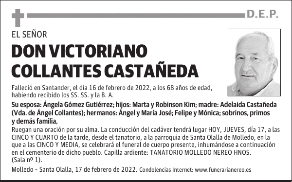 DON VICTORIANO COLLANTES CASTAÑEDA
