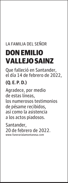 DON EMILIO VALLEJO SAINZ