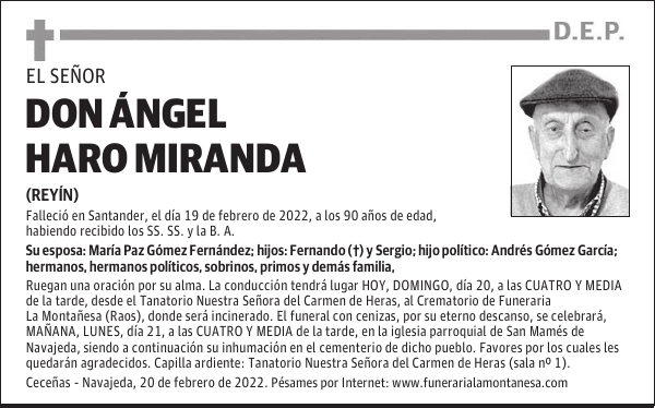DON ÁNGEL HARO MIRANDA