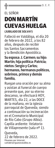DON MARTÍN CUEVAS HUELGA