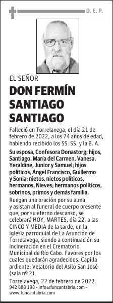DON FERMÍN SANTIAGO SANTIAGO