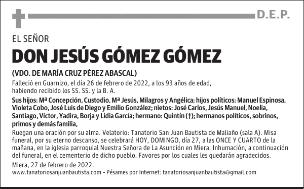 DON JESÚS GÓMEZ GÓMEZ