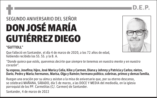 DON JOSÉ MARÍA GUTIÉRREZ DIEGO