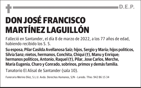 DON JOSÉ FRANCISCO MARTÍNEZ LAGUILLÓN