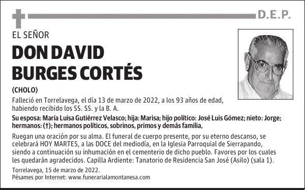 DON DAVID BURGES CORTÉS