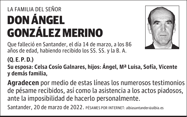 DON ÁNGEL GONZÁLEZ MERINO