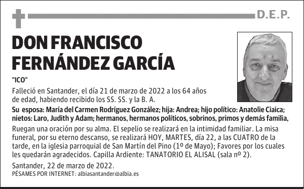 DON FRANCISCO FERNÁNDEZ GARCÍA