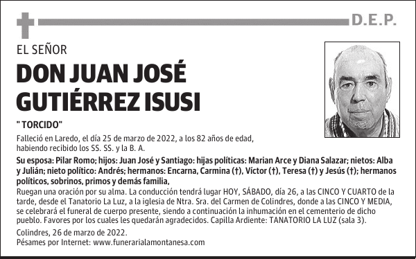 DON JUAN JOSÉ GUTIÉRREZ ISUSI