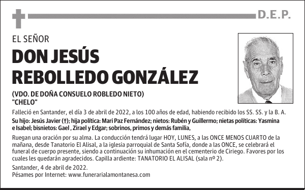 DON JESÚS REBOLLEDO GONZÁLEZ