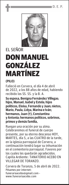 D. Manuel González Martínez
