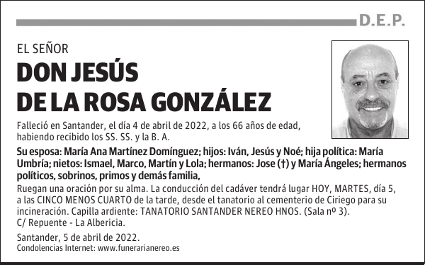 DON JESÚS DE LA ROSA GONZÁLEZ