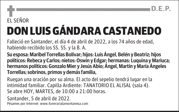 DON LUIS GÁNDARA CASTANEDO