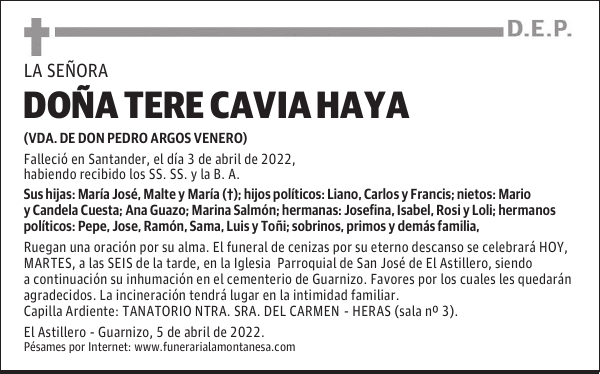 DOÑA TERE CAVIA HAYA