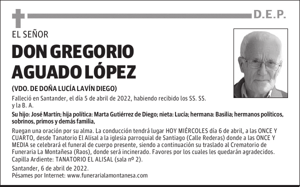DON GREGORIO AGUADO LÓPEZ