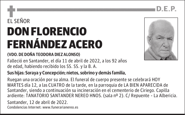 DON FLORENCIO FERNÁNDEZ ACERO