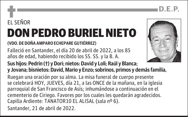DON PEDRO BURIEL NIETO