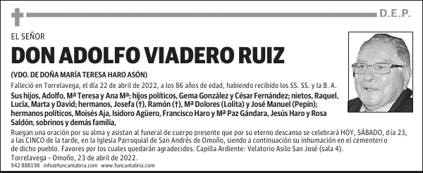 Don Adolfo Viadero Ruiz