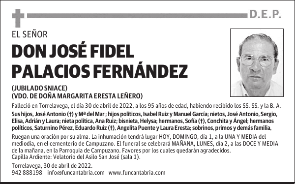 Don José Fidel Palacios Fernández