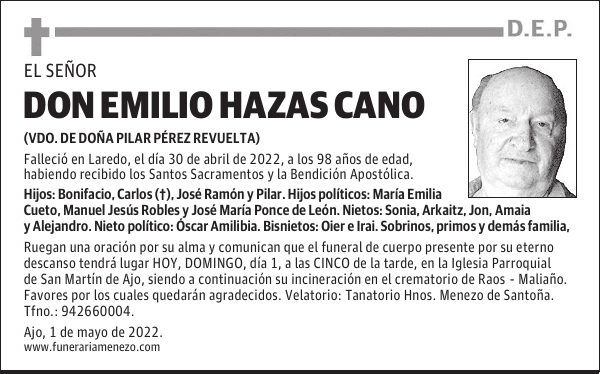 Don Emilio Hazas Cano