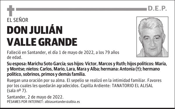 DON JULIÁN VALLE GRANDE