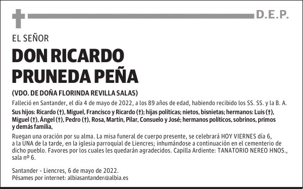 DON RICARDO PRUNEDA PEÑA