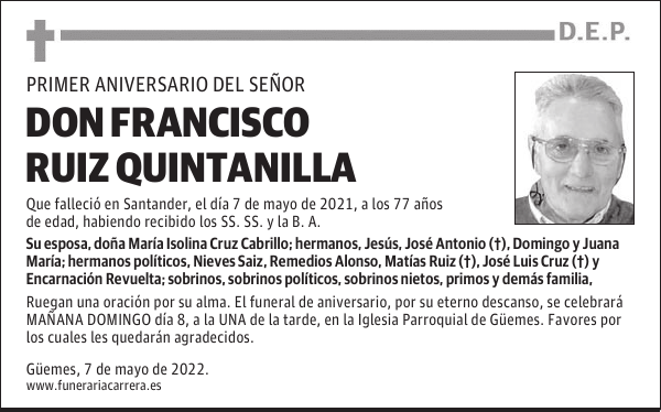 DON FRANCISCO RUIZ QUINTANILLA