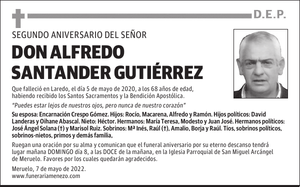 DON ALFREDO SANTANDER GUTIÉRREZ
